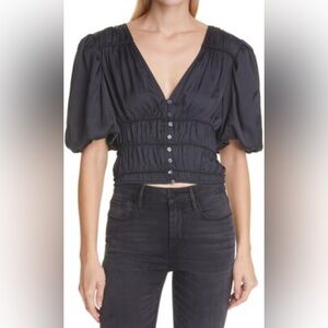 Frame Denim Julianne Puff Sleeve Top